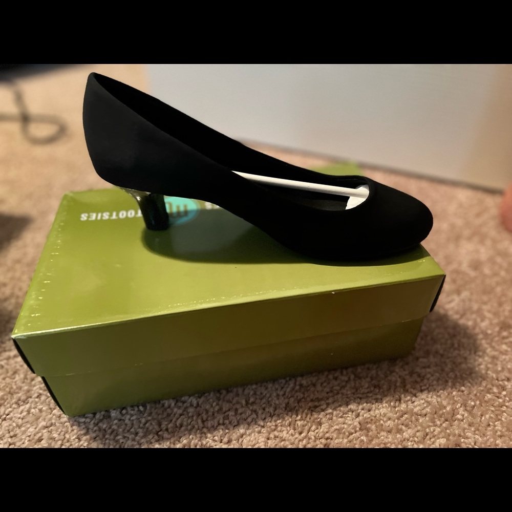 Mootsies Tootsies Low Heeeled Pumps in Black Suede Size 7 1/2 M